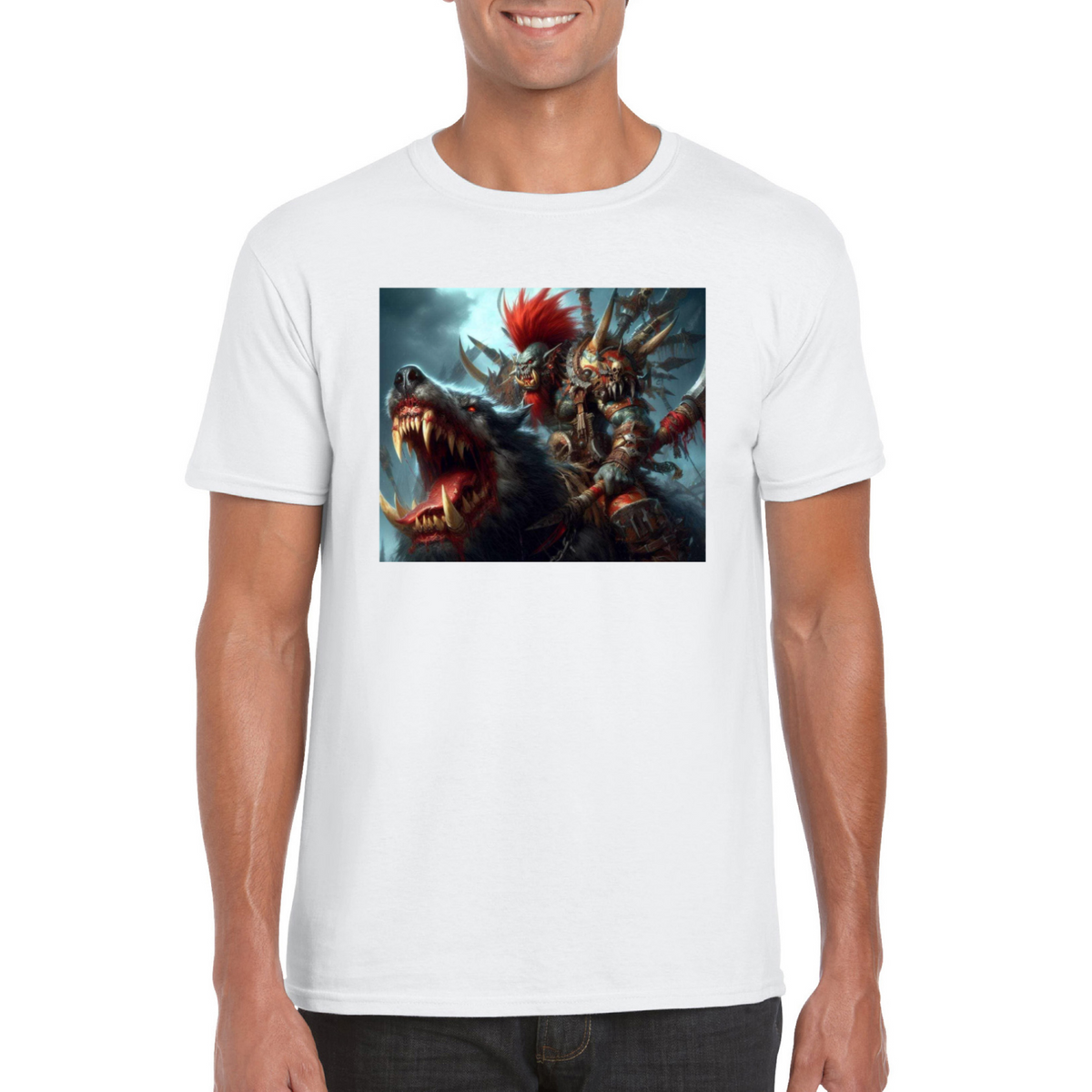 orc riding wolf tshirt 1