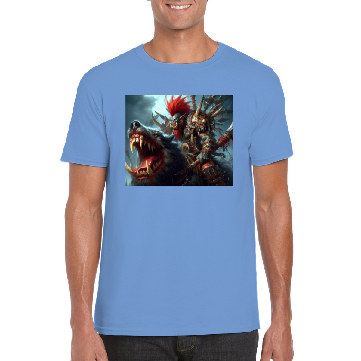 orc riding wolf tshirt 1