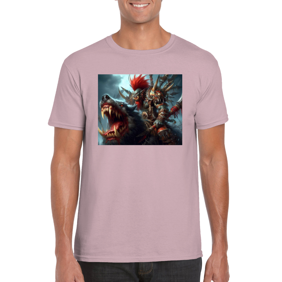 orc riding wolf tshirt 1