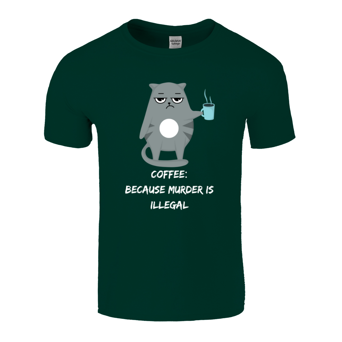 coffee because murder is illegal tshirt