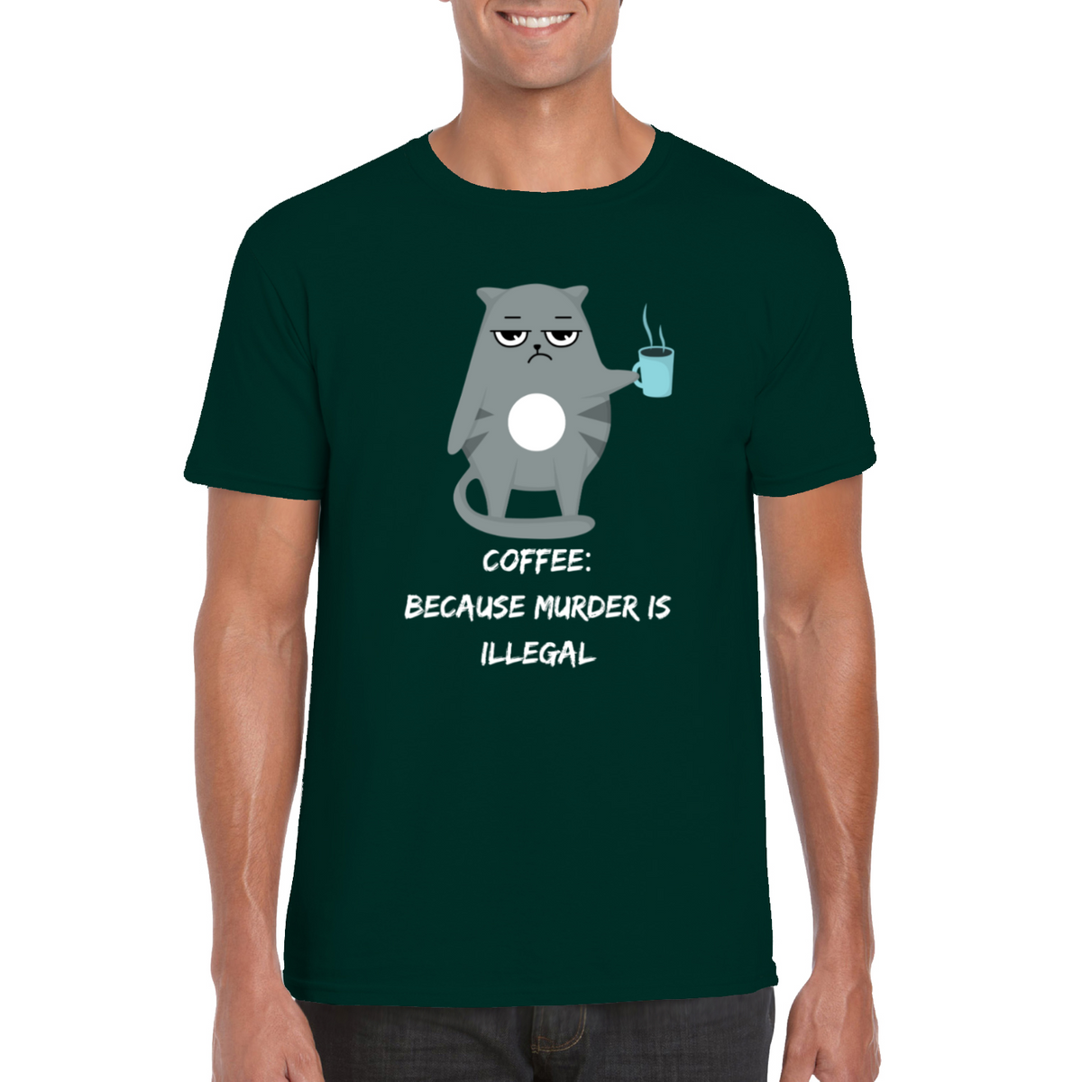 coffee because murder is illegal tshirt