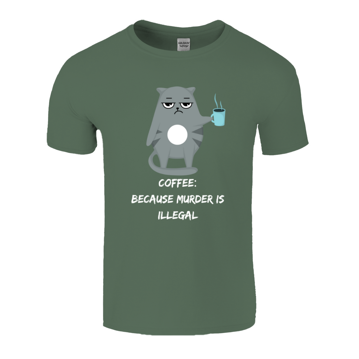 coffee because murder is illegal tshirt