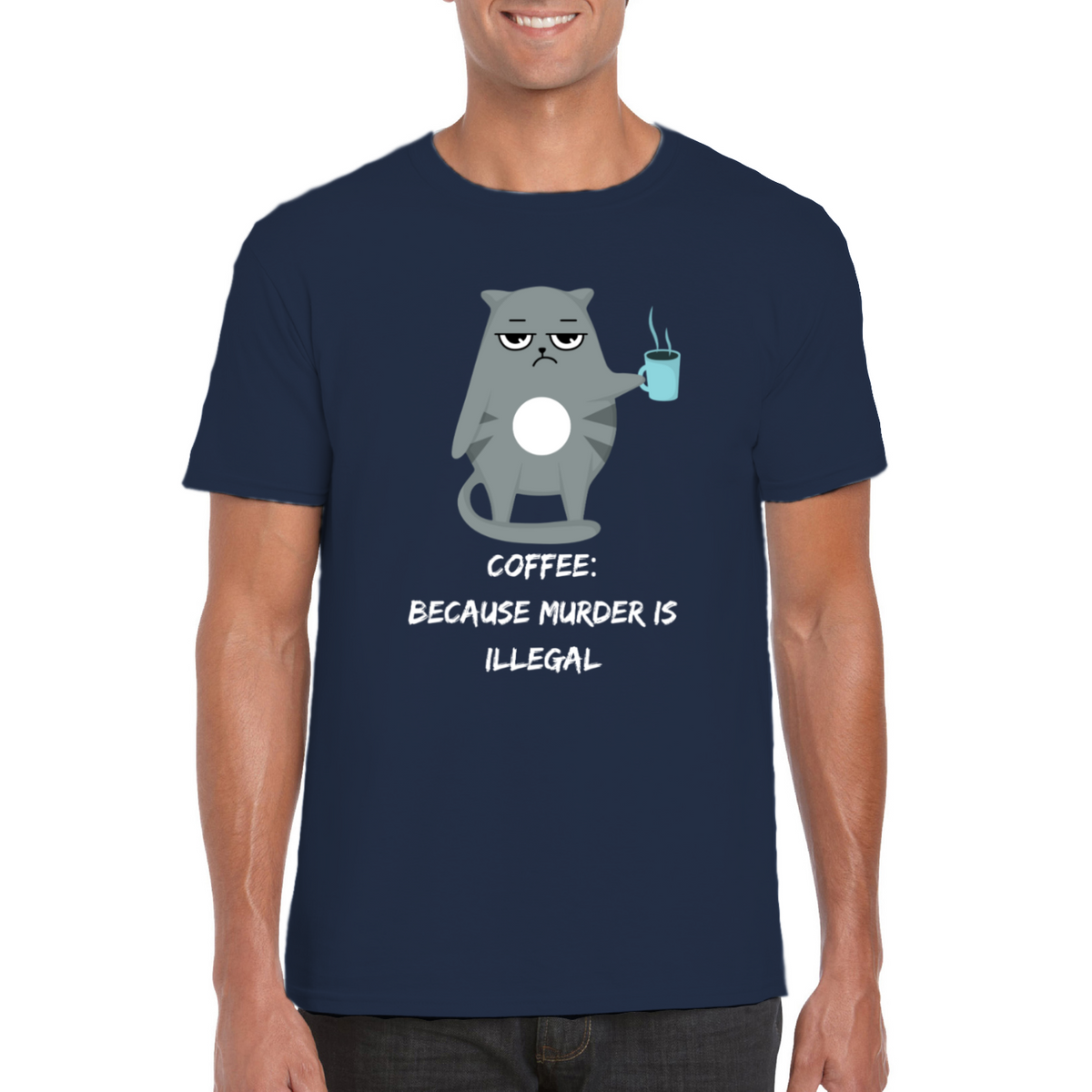 coffee because murder is illegal tshirt