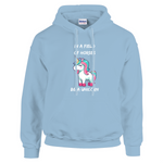 in a field of horses be a unicorn hoodie