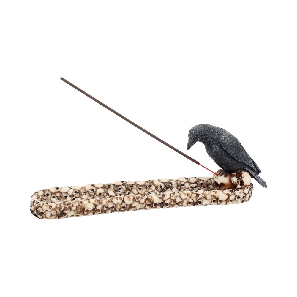 Raven Skull Incense Holder 25cm