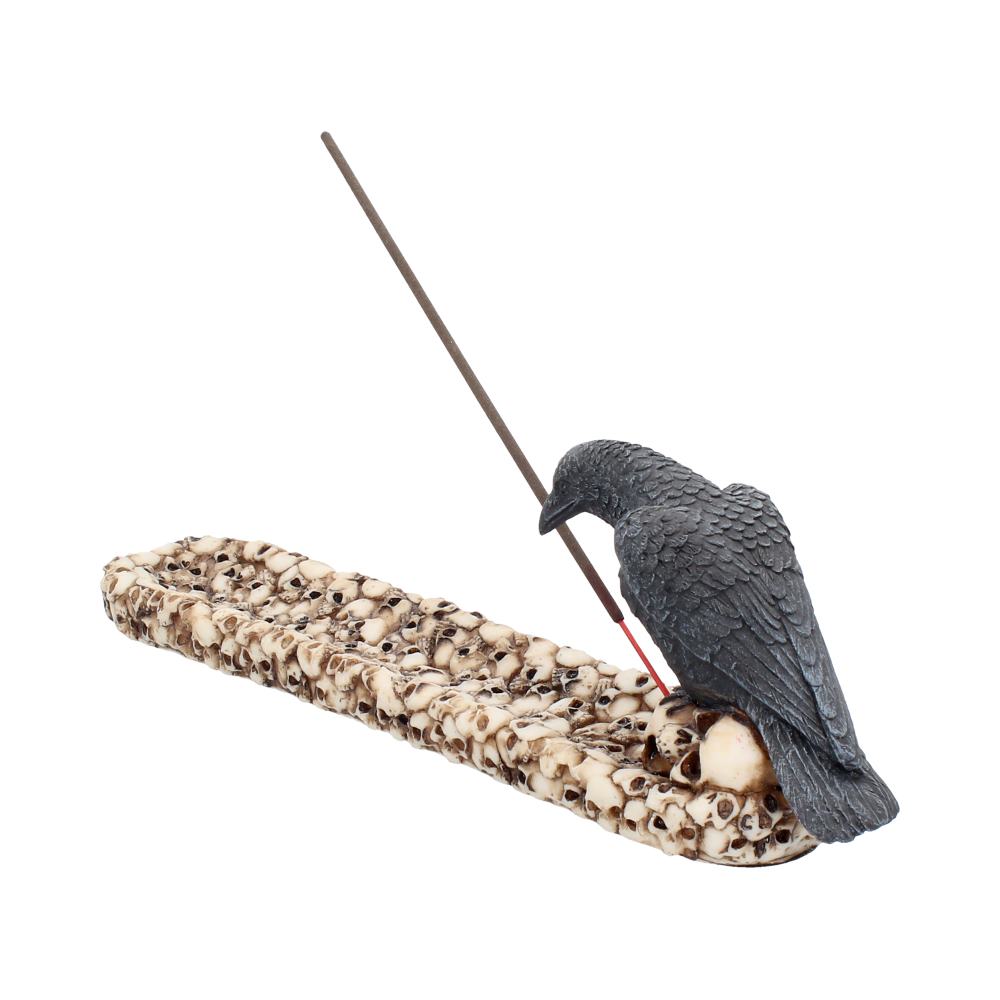 Raven Skull Incense Holder 25cm