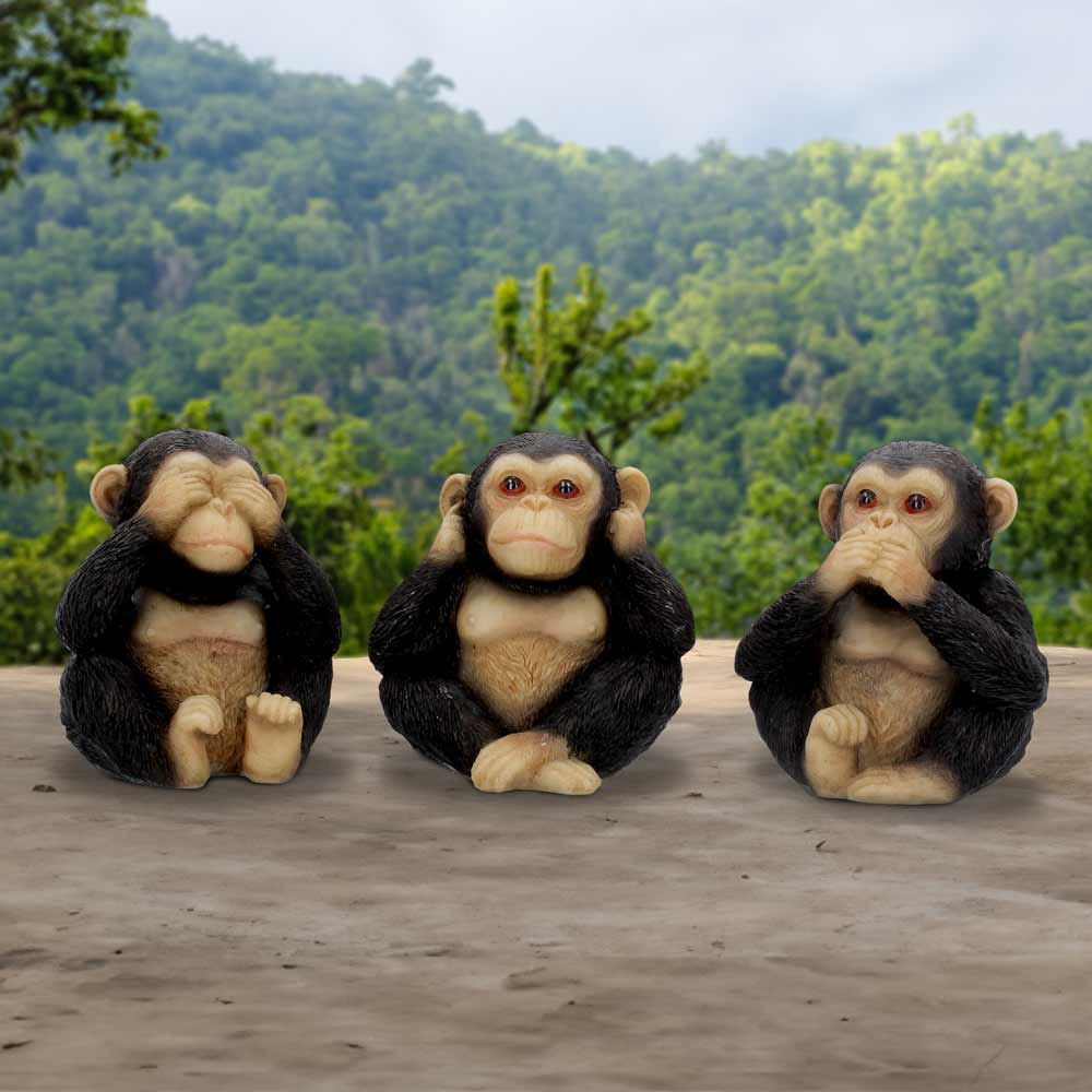 Three Wise Chimps 8cm