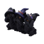 Three Wise Black Cats 11.5cm