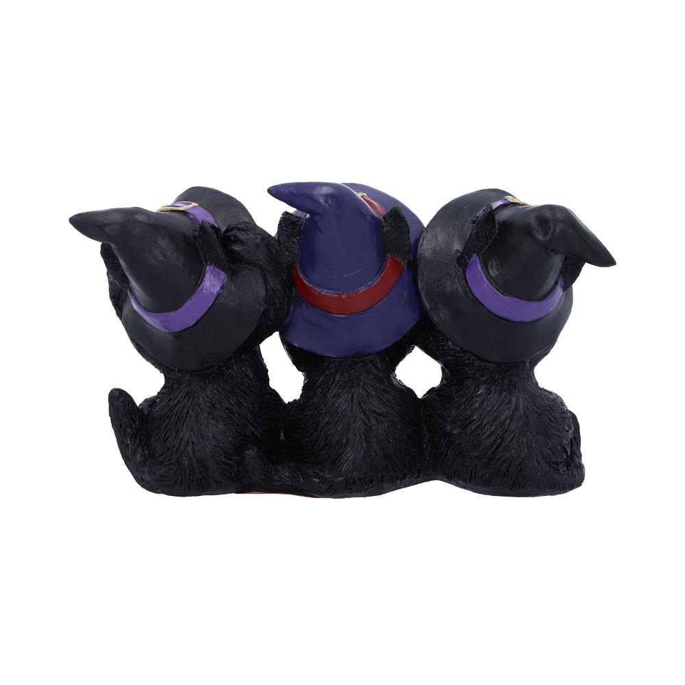 Three Wise Black Cats 11.5cm