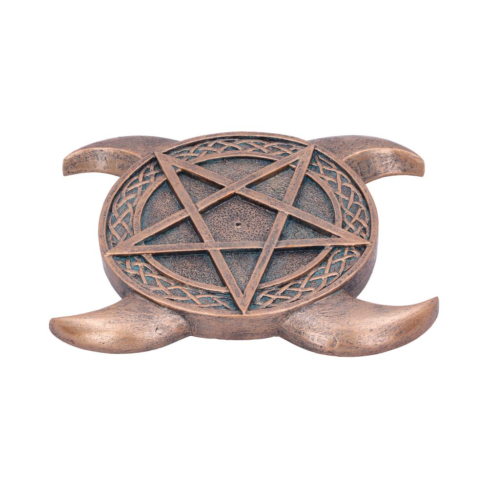 Triple Moon Pentacle Incense Burner 15.5cm