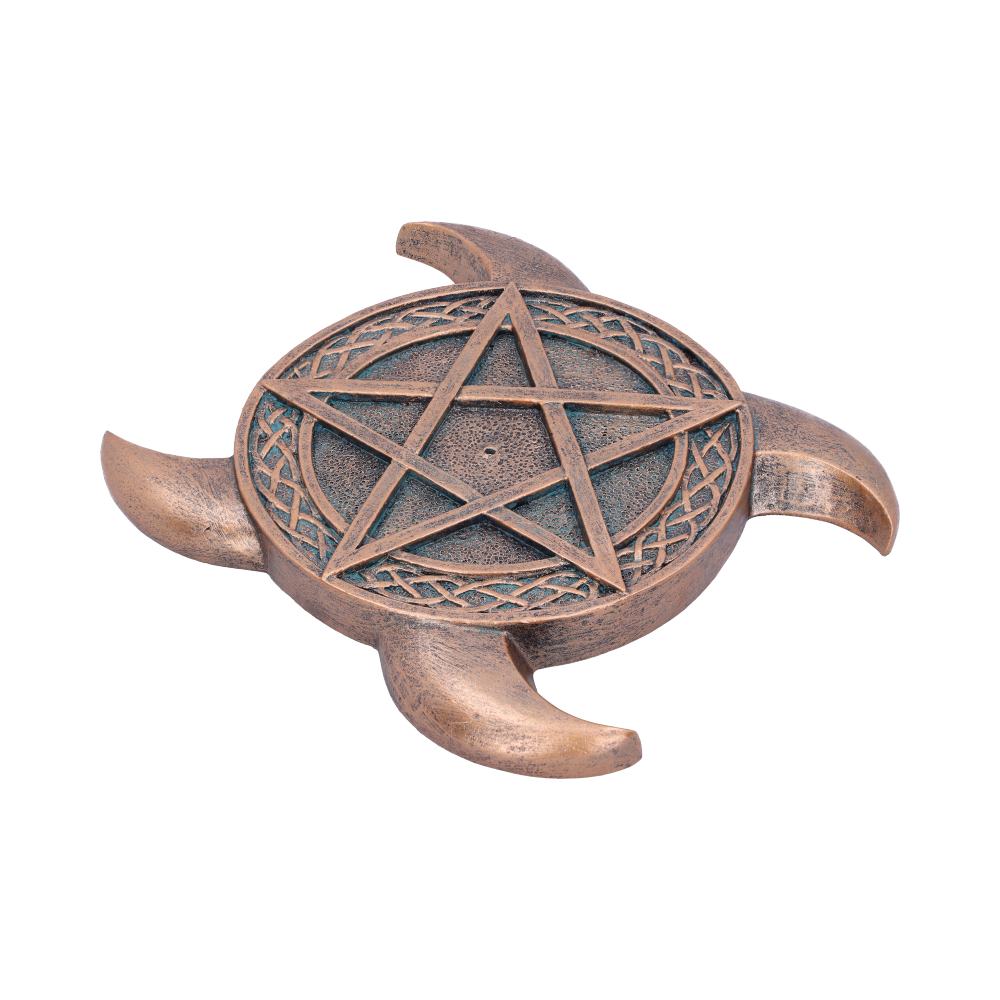 Triple Moon Pentacle Incense Burner 15.5cm