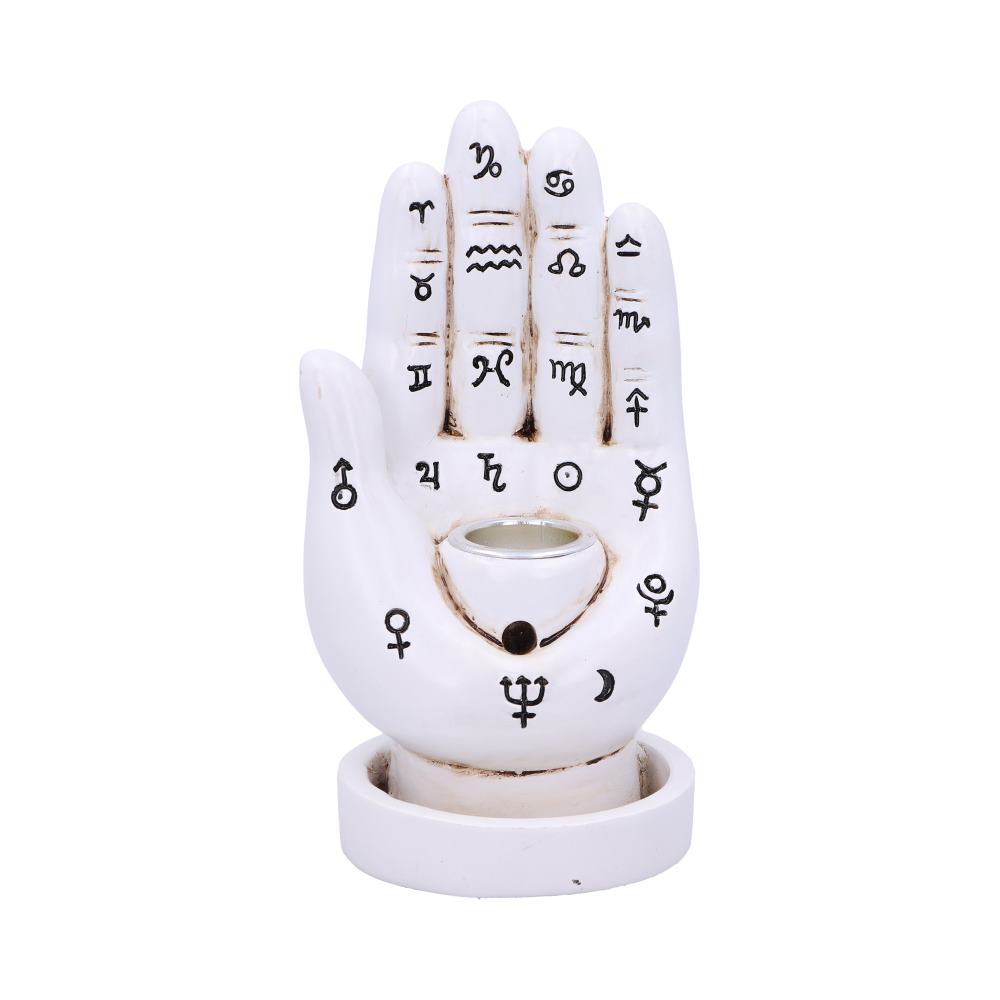 Palmistry Backflow Incense Burner (White) 12cm