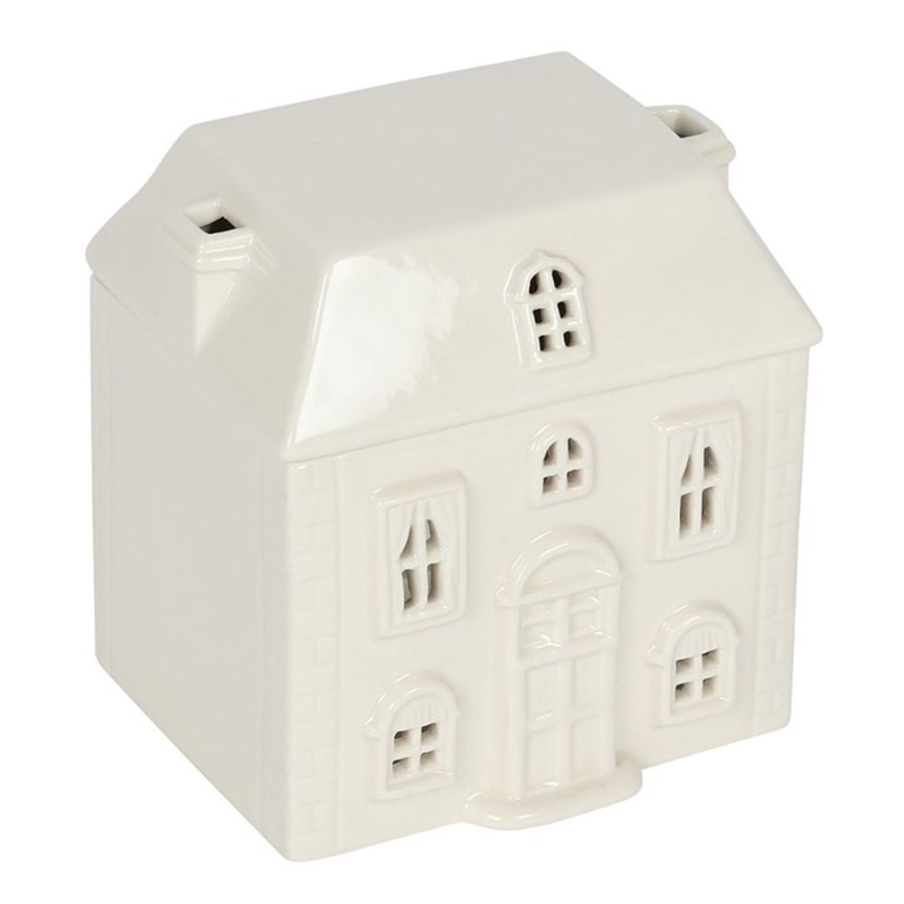 White Ceramic House Oil Burner