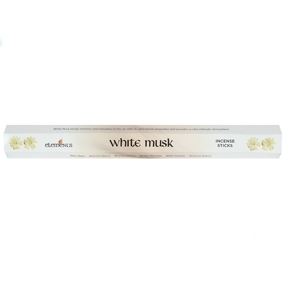 Set of 6 Packets of Elements White Musk Incense Sticks