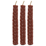 Set of 6 Brown Beeswax Spell Candles