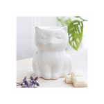 Shiny White Cat Oil Burner