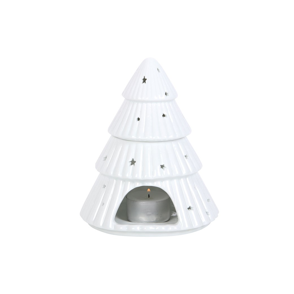 White Christmas Tree Oil Burner