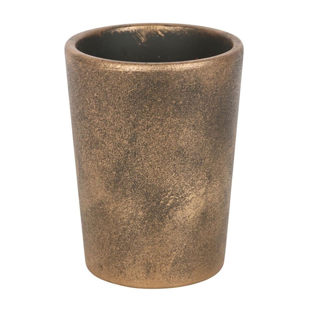 Moon Gazing HareBronze Terracotta Plant Pot by Lisa Parker