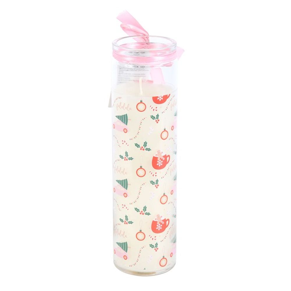 Sugarplum Fun Christmas Print Tube Candle